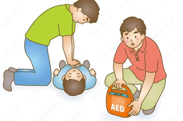 救急救命の講習の様子